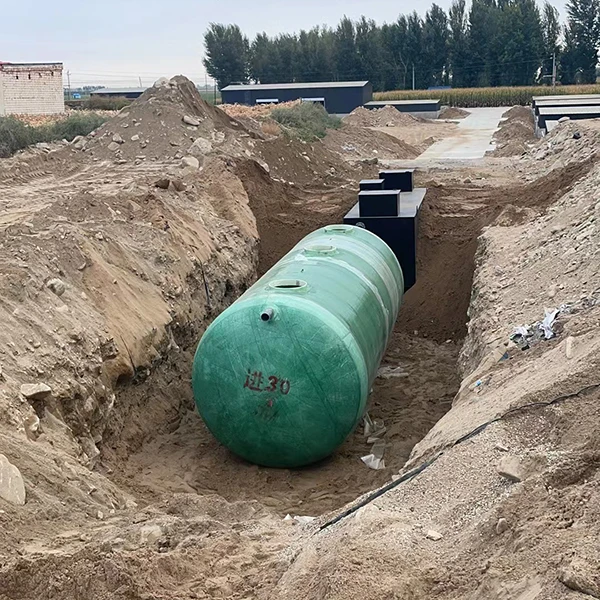 玻璃钢化粪池施工现场